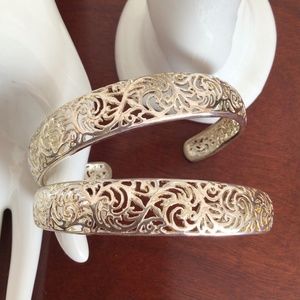 Two silver -plated bracelets